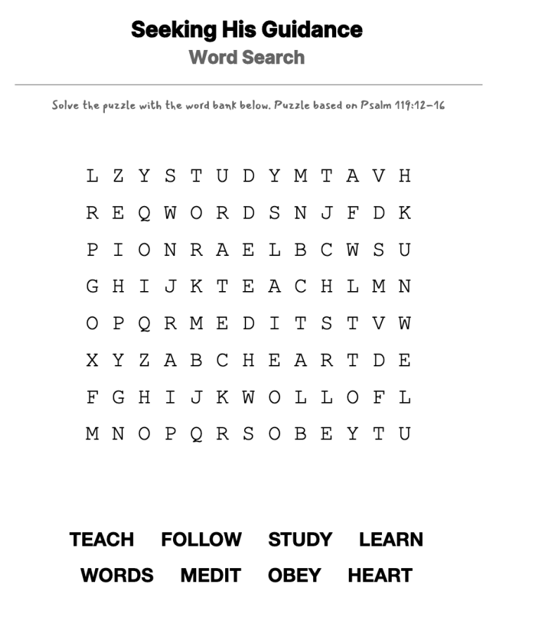 The Story Book word-search